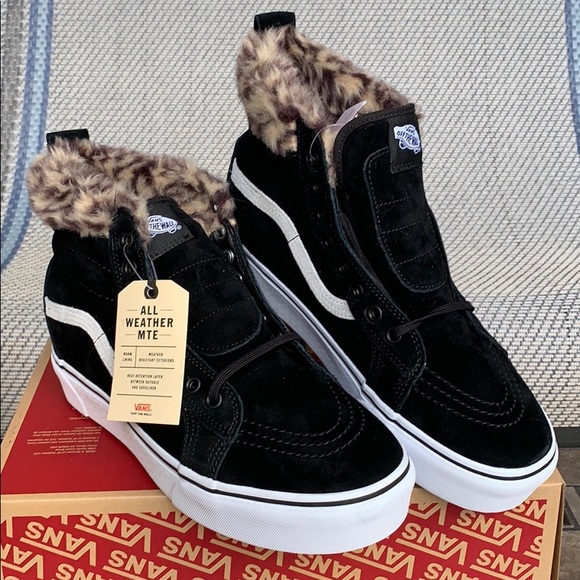 VANS SK8-Hi PLATFORM MTE BLACK/LEOPARD FUR MEN’s - Picture 4 of 16